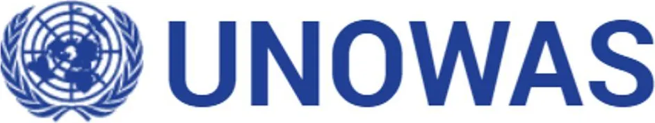 Blue UNOWAS logo with the United Nations emblem.
