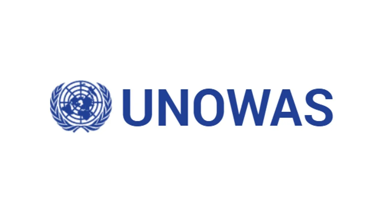 Blue UNOWAS logo with the United Nations emblem.