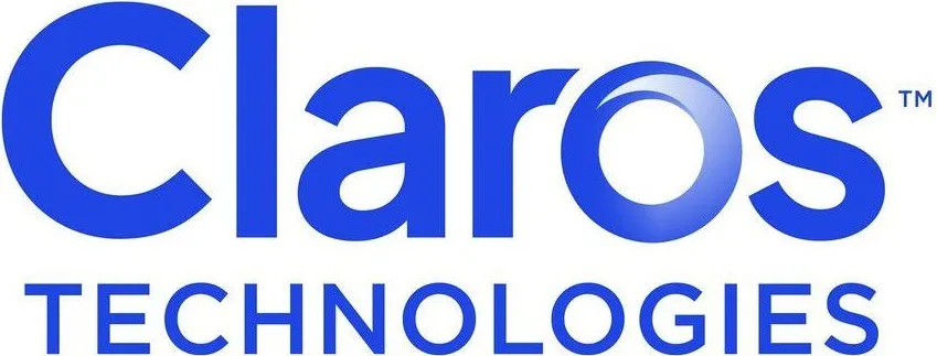 Claros Technologies logo in blue on a white background.