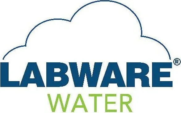 LabWare Water logo beneath a blue cloud outline on a white background