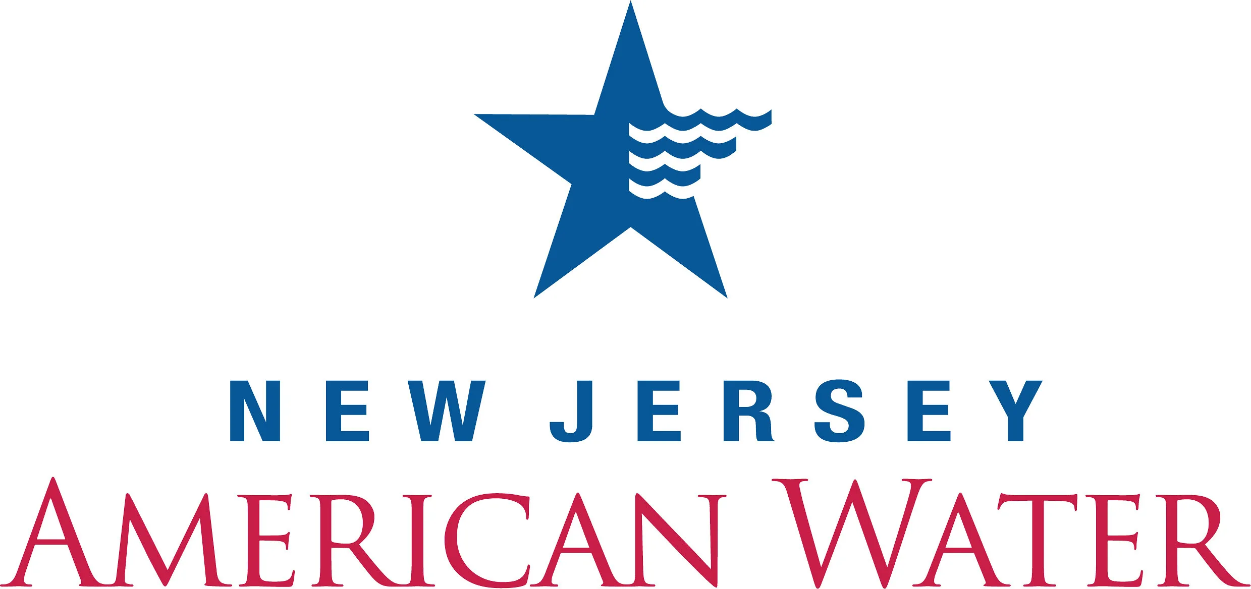New Jersey American Water logo with a blue star and waves above red lettering