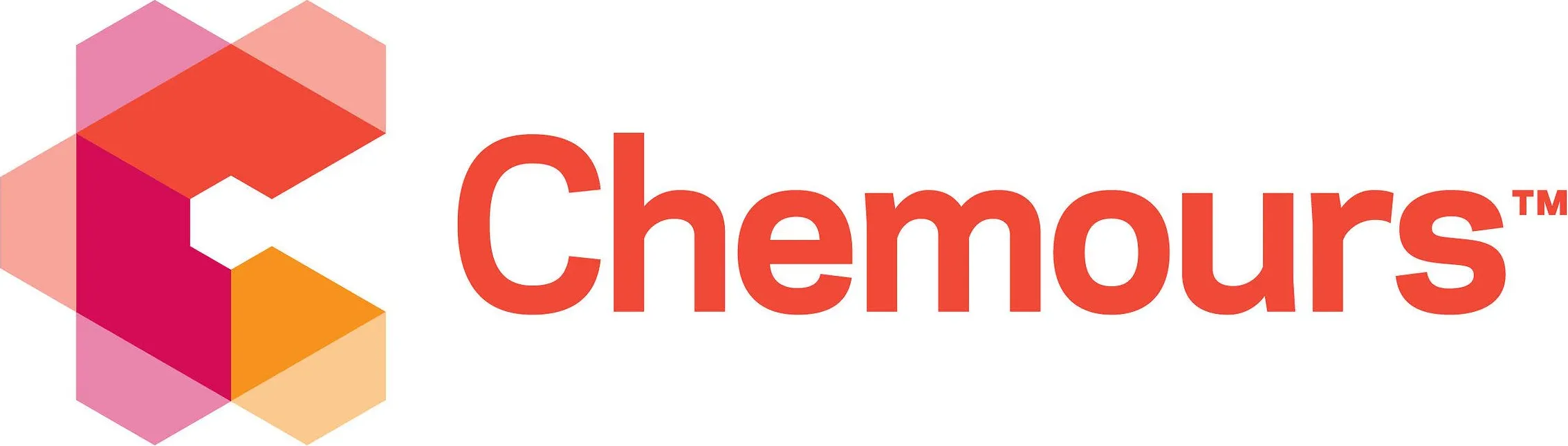 Chemours logo with a multicolored geometric C symbol and red lettering on a white background.