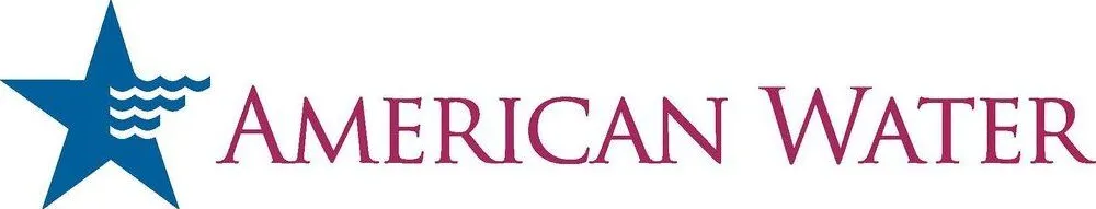 American Water logo with a blue star and wave lines beside magenta text.